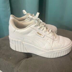 Puma White Platform Sneakers